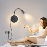 1 x RAW Customer Returns Budbuddy LED Reading Lamps Black Reading Light with Switch Modern Bedside Lights Bed Lamp Wall Light Indoor Wall Lamp Swiveling Hallway Bedroom Hotels Bedside Lamp 11W - RRP €33.71