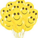 1 x Brand New Smiley Balloons 10 Inch Latex Balloons for Children Birthday Party Wedding Baby Showers Wedding Decoration Accessories Pack of 50 - RRP €19.2