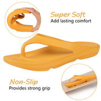 15 x Brand New Wishcotton Women s Flip Flop Sandals, Lightweight Toe Separators, Recreational Shoes, Soft Waterproof Ladies Beach Sandals, Non-Slip Shower Slides, Slippers, Yellow, 38-39 EU - RRP €227.55