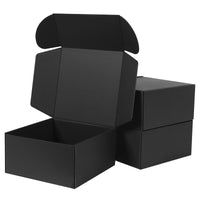 1 x RAW Customer Returns GUOKOFF Cardboard Gift Boxes, 20.3 x 20.3 x 10.2 cm Cardboard Box with Lid, Cardboard Shipping Box, 10 Pieces, Black - RRP €28.75