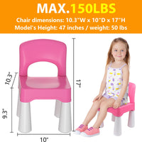 1 x RAW Customer Returns burgkidz plastic chair, children s chair for girls with rubber feet up to 100 kg, desk chairs princess seating with backrest for children, pink - RRP €23.18