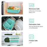 1 x RAW Customer Returns Kisstta Box Bento Box Lunch Container for Adults and Kids, Stackable with Utensils, BPA Free Bento Box, 2 Layer Bento LunchBox for Men Women, Green Bento Box Microwave Safe - RRP €22.8