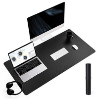 1 x RAW Customer Returns YSAGi Desk Pad, Mouse Pad with Leather and Non-Slip Suede, Multifunctional Office Mouse Pad Laptop Writing Pad, Table Protection Pad for Office Home Office Black, 90x43cm  - RRP €17.99