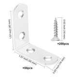 2 x RAW Customer Returns PINGEUI 50 pieces stainless steel angle 40 x 40 mm, angle connector stainless steel, 90 degree angle brackets with screws, metal angle shelf support angle corner angle furniture angle- RRP €21.98