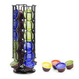 1 x RAW Customer Returns SYSYLY capsule holder compatible with Dolce Gusto capsules, rotating capsule stand for storing 24 coffee capsules, capsule dispenser capsule stand coffee capsule holder, black. - RRP €24.99