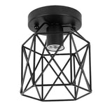 4 x RAW Customer Returns ZHMA Semi-Flush Mount Ceiling Light, Industrial Vintage Style Lampshade, Oil Rubbed Bronze Finish for Hallway Study Room Office Bedroom Decoration - RRP €56.44