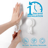 1 x RAW Customer Returns Luxear 6 Pack Suction Cup Hooks Without Drilling, Suction Hooks Extra Strong, Max 5KG, Suction Cups for Window Shower Bathroom Kitchen, Reusable Towel Hook Multi-Purpose Hook Vacuum Wall Hook for Hanging, White - RRP €18.99