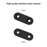 1 x RAW Customer Returns 20pcs Stainless Steel Flat Plate Brackets, Heavy Duty Straight Corner Braces with 40 Screws for Wooden Chairs, Bookshelves, Boards, Windows, Furniture, Black - RRP €8.05