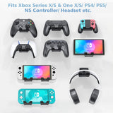 1 x RAW Customer Returns OIVO Controller Wall Mount for PS3 PS4 PS5 Xbox 360 Xbox One S X Elite Series S Series X Controller Pro Controller, Foldable Controller Wall Mount for Controller and Headphones - 6 Pack - RRP €18.14