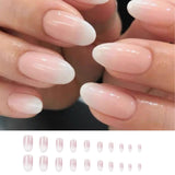 2 x Brand New 96 Pieces Artificial Nails Short, Square Nude Gradient White Fake Nails Nude Pink Gradient Artificial Nails, Full Cover Artificial Nails Press on Nails 12 Sizes Artificial Nails Nails - RRP €36.0