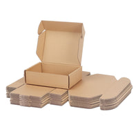 1 x RAW Customer Returns RLAVBL Cardboard Boxes, Cartons 17.8x12.7x5.1 cm, Corrugated Storage Boxes, Gift Box with Lid, Brown Set of 25 - RRP €18.48