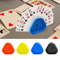 1 x Brand New Card holder for children, pack of 4 card holders for children playing cards, hands-free card stand, playing card holder for playing cards, triangle playing card holder, playing card storage for seniors and children - RRP €13.1