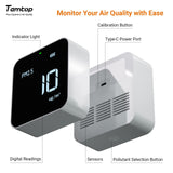 1 x RAW Customer Returns Temtop P10 Air Quality Monitor for PM2.5 AQI Professional Electrochemical Sensor Detector Real-time Display Battery - RRP €59.24