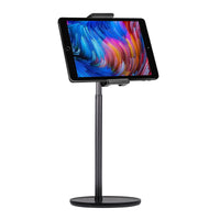 1 x RAW Customer Returns SHUOSUO Tablet Stand Angle and Height Adjustable, Heavy Aluminum Table Tablet Mount Holder, Compatible with iPad Pro Air Mini, Samsung Tab, Surface Pro, Kindle Fire 7-13 Dark Gray  - RRP €36.98