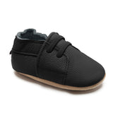 1 x RAW Customer Returns HMIYA Soft Leather Crawling Shoes Baby Shoes First Walker Shoes with Suede Soles for Boys and Girls 0-6 Months 6-12 Months 12-18 Months 18-24 Months 18-24 Months Black  - RRP €20.87