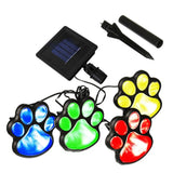 1 x RAW Customer Returns LEEMASING 4pcs Solar Paw Print Lights Garden Statue Lantern LED Pathway Lights 3 for Outdoor Garden Pathway Landscape Walkway Yard Colorful  - RRP €20.16