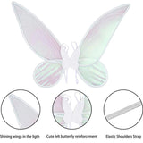 1 x Brand New Fairy wings white Halloween carnival fairy wings adult children elf wings butterfly wings adult glitter fairy wings costume women fairy wings 60 48CM  - RRP €13.86