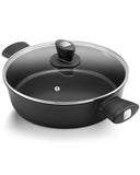 1 x RAW Customer Returns Fadware frying pan induction with lid, stewing pan serving pan with high rim, cooking pot 28cm 3.8L with anti-scalding handles, non-stick coating, for frying, stir-frying and braising - RRP €34.27