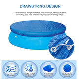 1 x RAW Customer Returns Round Pool Cover, Round Pool Cover Easy Set Dustproof Pool Protector Pool Cover for Above Ground Swimming Pools 366cm 12ft  - RRP €25.56