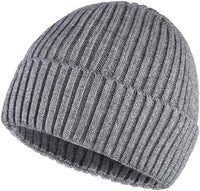 11 x Brand New WEKNOWU Unisex Retro Soft Stretchy Knit Beanie Hat for Men and Women, Gray, One Size - RRP €250.8