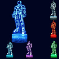 5 x Brand New SNOMYRS 3D Super Hero Night Light 16 Color Changing Table Lamps with Remote Control and Smart Touch, Gifts for Boys, Girls and Super Hero Fans 3 Pack - RRP €146.15