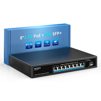 1 x RAW Customer Returns 8 Port 2.5G PoE Switch, Unmanaged with 8 x 2.5Gb Base-T PoE 120W 10G SFP uplink, NICGIGA 2.5Gbe IEEE802.3af at Power Over Ethernet Switch, Support WiFi6 AP, NAS, 4K PoE Camera NVR. - RRP €120.98