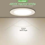 1 x RAW Customer Returns ALUSSO LED recessed spotlight 230V 5W neutral white 4500K, 340LM IP44 bathroom LED recessed lights, LED ceiling spots 75-85mm installation diameter, mini slim 30mm ultra flat set of 12 - RRP €43.55