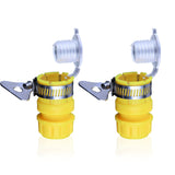 2 x Brand New Mixer Tap Connection Standard Fitting 2 Pieces Tap Connector Garden Hose Adapter Hose Pipe Fitting Tap Connector Connection for Taps with Thread Connection for Taps Yellow  - RRP €40.8