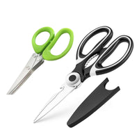 3 x Brand New Kitchen scissors, cooking scissors, poultry scissors, meat scissors, food scissors, herb scissors, spice scissors, vegetable scissors, chive scissors, multifunctional kitchen scissors, for vegetables, spring onions - RRP €21.12