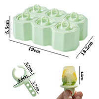 10 x Brand New BOOSHMall ice cream molds for children, 6 ice cream molds, small ice cream molds, popsicle molds, ice cream molds bpa free, ice lolly molds, for children and adults, ice cream molds, DIY popsicle, green - RRP €88.4