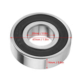 1 x RAW Customer Returns Akozon Ball Bearing 10 Pcs 6304-2RS High Speed Double Side Seal Deep Groove Raceway Ball Bearing 17x47x14mm - RRP €24.5