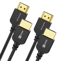 1 x RAW Customer Returns Stouchi Ultra Thin HDMI 2.1 Cable 8K 2M, Hyper Slim HDMI 2.1 Cable, Extremely Flexible HDMI Cable, Supports 10K 8K120 4K120 144 Hz, eARC HDR10 4 4 4 HDCP 2.2 2.3 Dolby Compatible with PS5 Xbox 2-Pack - RRP €36.54