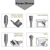 1 x RAW Customer Returns Mesee 10Pcs Tungsten Carbide Rotary Burrs, Double Edge Burr File Set with 3mm Shank Diamond Rotary Burrs for Polishing Drilling Grinding Engraving on Metals Wood Jade - RRP €17.87