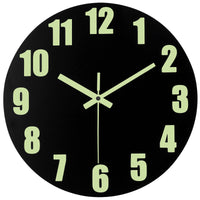 1 x RAW Customer Returns DIYZON Luminous Wall Clock, 40 cm Wooden Wall Clocks with Battery Operated, Silent Lighting Function, No Glass, Village Wall Clock, Decorative Bedroom, Apply to Kitchen, Office, Bedroom - RRP €34.42