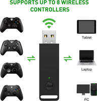 1 x RAW Customer Returns Low Latency Wireless Adapter for Xbox One Controller - Compatible with PC, Laptops, Tablets, Windows 7 8 10, Xbox One, One S, One X, Elite 1, Elite 2 Controller - RRP €20.16