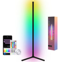 1 x RAW Customer Returns CUQI LED floor lamp living room, 155cm RGBIC corner lamp dimmable with WIFI remote control, compatible with Alexa and Google Assistant, smart APP control, for living room, bedroom and staircase - RRP €28.44