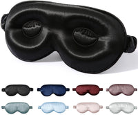 1 x RAW Customer Returns ZIMASILK Adjustable Sleep Mask Made of Pure Mulberry Silk, 3D Contoured Cup Eye Mask for Sleeping, Super Soft Breathable Blindfold, Perfectly Blocks Light for Sleeping. Black  - RRP €32.63