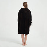 1 x Brand New HiZYNEAT Black Oversized Sweatshirt Super Soft Oversize Hoodie Women Men Plus Size Fluffy Blanket - RRP €36.99