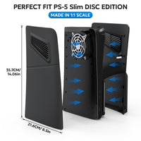 1 x RAW Customer Returns PS-5 Slim Cover for Disc Edition, innoAura PS-5 Slim Faceplate with Cooling Holes, Scratch-Resistant Dustproof Protective PS-5 Slim Plates, High Quality ABS Replacement Case for PS-5 Slim Black  - RRP €32.27