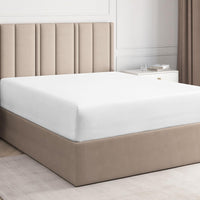 1 x RAW Customer Returns Fitted sheet 180x200cm made of 100 cotton - Bed sheet 180x200 for mattresses up to 30 cm high - Premium bed linen made of 400 thread count cotton - Single pack fitted sheet 180x200 - White - RRP €29.99