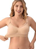 1 x RAW Customer Returns HBselect 3 Pcs Maternity Nursing Bra Seamless Nursing Bra with Additional Bra Extenders Breastfeeding and Sleep Without Wire for Women - RRP €29.99