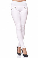 1 x RAW Customer Returns Elara Miss Anna Women s Stretch Trousers Skinny Jegging Chunkyrayan A08-9 White 38 M  - RRP €26.95