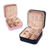 1 x Brand New GERUI Jewelry Storage Box in Two Packs, Portable Travel Jewelry Storage Leather Mini Travel Jewel Box Ring Earrings Necklace Bracelet Women Jewelry Storage Pink Navy  - RRP €20.4