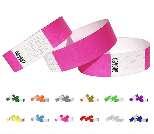 1 x RAW Customer Returns 500 Tyvek wristbands - party entry wristbands, security wristbands, festival wristbands, control wristbands for your event Neon Pink  - RRP €15.41