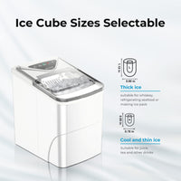 1 x RAW Customer Returns Ice Cube Maker FOOING Ice Machine Maker Countertop Ready in 6 Minutes 2L Ice Maker with Ice Scoop and Basket LED Display Ice Maker for Home Bar Kitchen Office - RRP €109.99