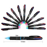 1 x RAW Customer Returns LAOYE 12 Pieces Ballpoint Pens Multicolor 4 in 1 Retractable Ballpoint Pen 4 Colors Red, Green, Blue and Black , Multicolor Pens for Students Children Office School Supplies - RRP €10.99