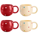 3 x Brand New Cedilis 4 x 400ml Ceramic Coffee Mugs, Ceramic Cereal Bowls, Wide Mouth Cups for Soup, Tea, Hot Cocoa, Hot Chocolate, Cappuccino, Kids Soup Cereal Bowls, Microwave Safe - RRP €40.83