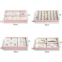 1 x RAW Customer Returns Vlando Stackable Jewelry Trays Jewelry Box Women s Jewelry Organizer Jewelry Storage - Large Jewelry Box Jewelry Tray Drawer Insert for Earrings Necklaces Bracelet Ring - RRP €40.66