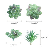 1 x RAW Customer Returns FEPITO 15pcs Artificial Succulents Green Unpotted Faux Flower Succulents Mini Echeveria Picks Bulk Stems for Home Indoor Fairy Garden Decorations - RRP €18.08