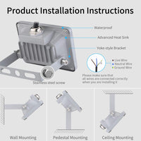 1 x RAW Customer Returns SOLIKU 12V Outdoor LED Spotlights Projector 10W 800lm Floodlight Waterproof IP65 6500K Cold White Reflector Spotlight for Garden, Garage, Sports Field - RRP €15.52